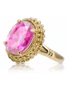 Vintage style Ring Amethyst 14K Yellow gold vrc068y